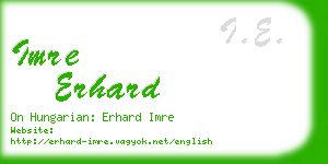 imre erhard business card